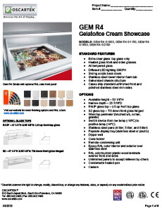 Download Gem R4 Gelato Spec Sheets