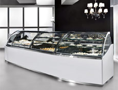 Cora 2: deli / pastry and gelato / ice cream with front flat panels