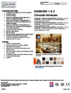 Download Diamond 1-2-3 Chocolate Spec Sheets