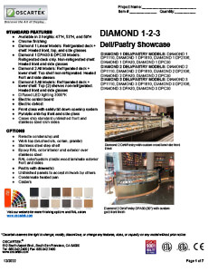 Download Diamond 1-2-3 Deli / Pastry Spec Sheets