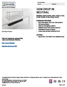Download Gem Drop In Neutral Spec Sheets