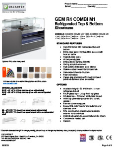 Download Gem R4 Combi M1 Spec Sheets