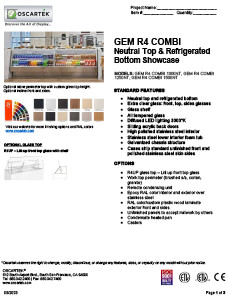 Download Gem R4 Combi Neutral Spec Sheets