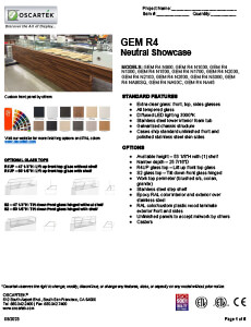 Download Gem R4 Neutral Spec Sheets