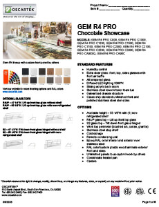 Download Gem R4 Chocolate Spec Sheets