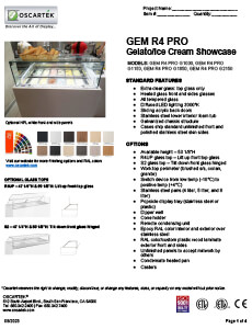 Download Gem R4 Gelato Spec Sheets