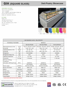 Download Gia Deli / Pastry (Square Glass) Spec Sheets