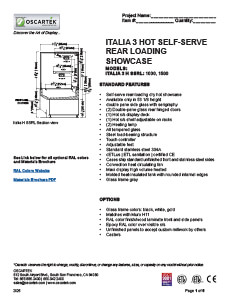 Download Italia 3 Hot Self Serve Spec Sheets