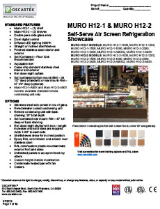 Download Muro H12 Self Serve Spec Sheets