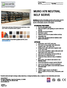 Download Muro H78 Neutral Self Serve Spec Sheets