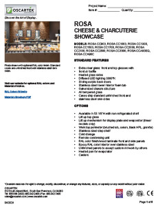 Download Rosa Cheese and Charcuterie Spec Sheets