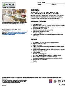 Download Rosa Chocolate Spec Sheets