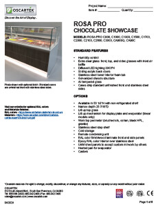 Download Rosa Chocolate Spec Sheets