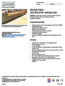 Download Rosa Deli / Pastry Spec Sheets