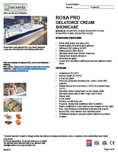 Download Rosa Gelato Spec Sheets