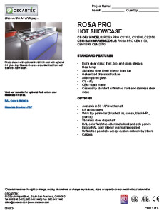 Download Rosa Hot Spec Sheets