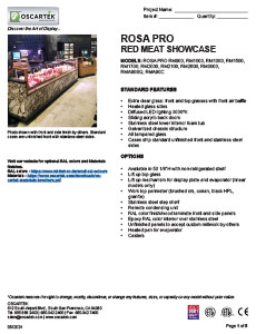 Download Rosa Pro Meat Spec Sheets